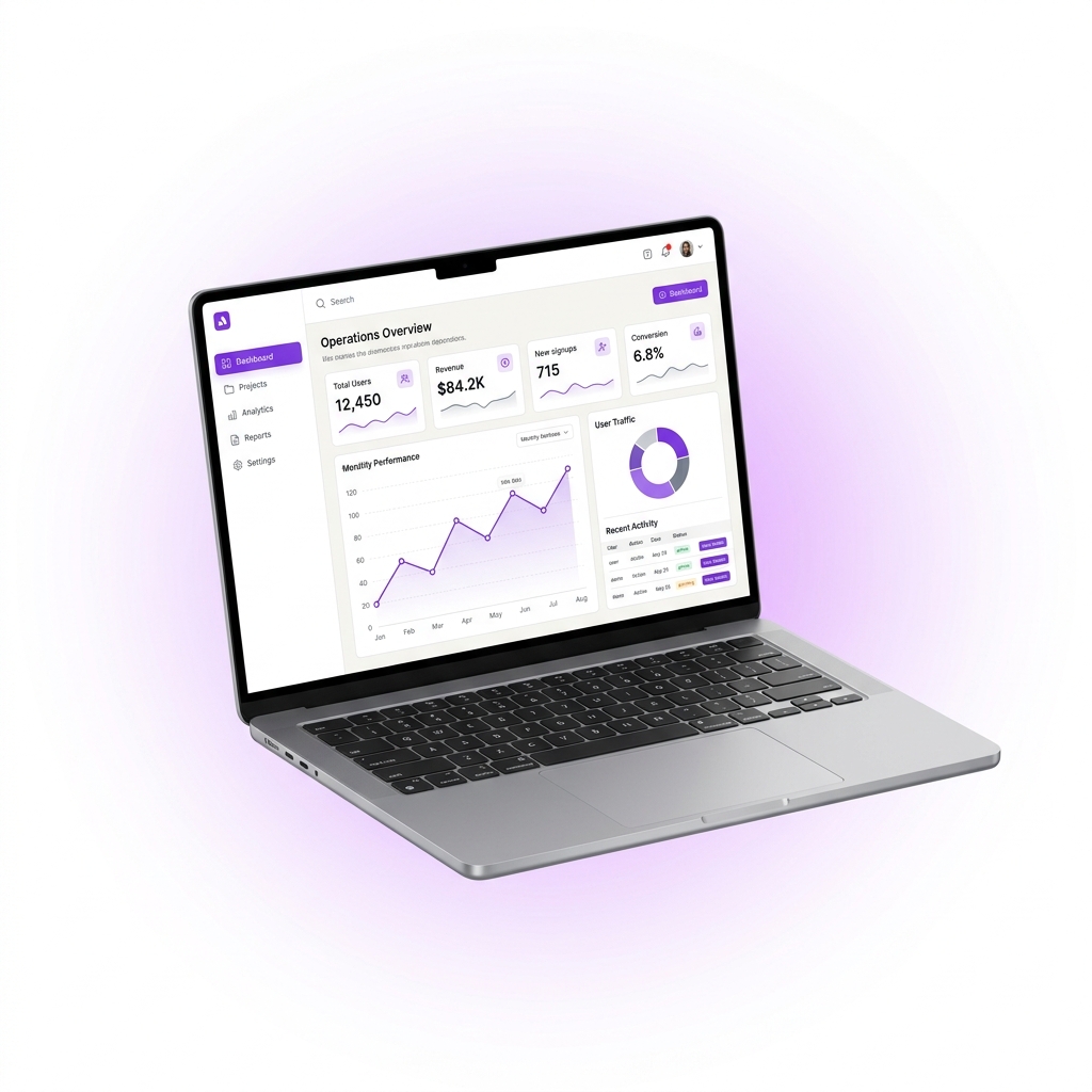 Product dashboard showcase